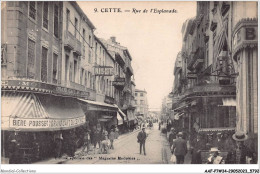 AAFP7-34-0598 - CETTE - Rue De L'Esplanade - Grand Café Du Centre, Commerces - Sete (Cette)