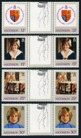 Ascension 313-316 Gutter,MNH.Michel 322-325. Princess Diana 21st Birthday,1982. - Ascension
