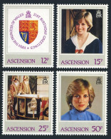 Ascension 313-316,MNH.Michel 322-325. Princess Diana 21st Birthday,1982. - Ascension (Ile De L')