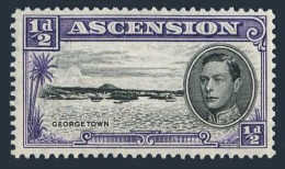Ascension 40 Perf 13, MNH. Michel 39C. View Of Georgetown. George VI. 1944. - Ascension