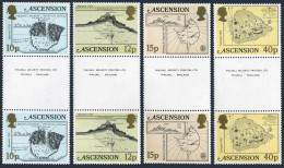 Ascension 290-293 Gutter,MNH.Michel 291-294. Maps 1981.Ships. - Ascension (Ile De L')