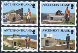 Ascension 760-763, MNH. Michel 828-831. Forts 2000. Thornton, Hayes, Bedford. - Ascension (Ile De L')