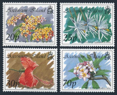 Ascension 566-569,MNH.Michel 614-617. Flowers 1993.Lantana,Moonflower,Hibiscus, - Ascension