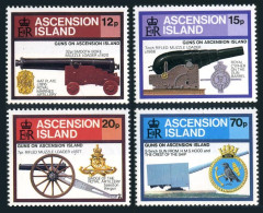 Ascension 368-371, MNH. Michel 382-385. Military Firearms 1985. Large Guns, Bird - Ascension