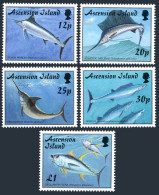 Ascension 683-687,MNH. Game Fish 1997.Black Marlin,Sailfish,Swordfish,Wahoo,Tuna - Ascensión