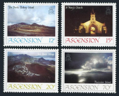 Ascension 359-362,MNH. Mi 368-371. Views 1984. Devil's Riding School, Church, - Ascension (Ile De L')