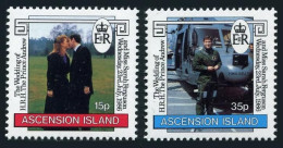 Ascension 399-400,MNH.Michel 408-409. Wedding:Prince Andrew,Sarah Ferguson.1986. - Ascension (Ile De L')