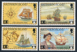 Ascension 536-539,MNH.Michel 578-591. Columbian Stamps EXPO-1992.Ship. - Ascension (Ile De L')