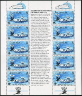 Ascension 273 Sheet, MNH. Michel 275 Klb. Flight-Columbia Space Shuttle, 1981. - Ascensión