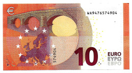 (Billets). 10 Euros 2014 Serie WA, W007G3 Signature Christine Lagarde N° WA 9476574904 UNC - 10 Euro