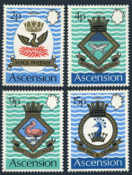 Ascension 152-155, 155a, MNH. Mi 152-155,Bl.3. Royal Naval Crests 1971. Phoenix, - Ascension (Ile De L')