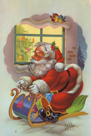 BABBO NATALE Natale Vintage Cartolina CPSM #PAK168.A - Santa Claus