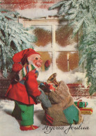 BABBO NATALE Natale Vintage Cartolina CPSM #PAK039.A - Santa Claus