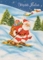 PÈRE NOËL NOËL Fêtes Voeux Vintage Carte Postale CPSM #PAJ990.A - Santa Claus