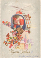 PAPÁ NOEL NAVIDAD Fiesta Vintage Tarjeta Postal CPSM #PAJ977.A - Santa Claus