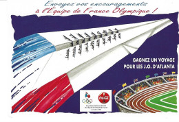 JEUX OLYMPIQUES à ATLANTA (Etats Unis) En 1996 - Carte D'encouragement à L'équipe De France - Giochi Olimpici