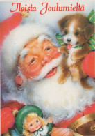 PÈRE NOËL NOËL Fêtes Voeux Vintage Carte Postale CPSM #PAJ852.A - Santa Claus