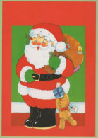 PAPÁ NOEL NAVIDAD Fiesta Vintage Tarjeta Postal CPSM #PAJ543.A - Santa Claus