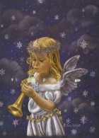 ENGEL WEIHNACHTSFERIEN Feiern & Feste Vintage Ansichtskarte Postkarte CPSM #PAH427.A - Angels