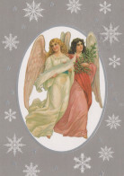 ENGEL WEIHNACHTSFERIEN Feiern & Feste Vintage Ansichtskarte Postkarte CPSM #PAH452.A - Angels