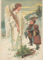 ANGEL CHRISTMAS Holidays Vintage Postcard CPSM #PAH235.A - Angels