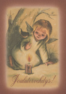 ENGEL WEIHNACHTSFERIEN Feiern & Feste Vintage Ansichtskarte Postkarte CPSM #PAH183.A - Angels
