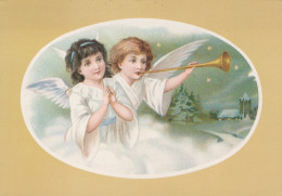 ÁNGEL NAVIDAD Vintage Tarjeta Postal CPSM #PAH060.A - Angels
