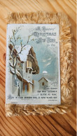 4 Images Pieuses Noël Happy Christmas New Year Assemblage Avec Déco Longfellow Coleridge - Images Religieuses
