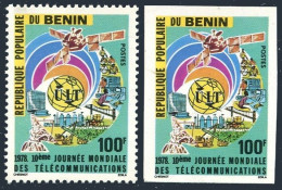 Benin 396 Perf & Imperf, MNH. Mi . World Telecommunications Day, ITU-1978. - Bénin – Dahomey (1960-...)