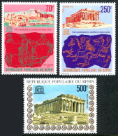 Benin C282-C284, MNH. Mi . Save The Parthenon In Athens Campaign, 1978. - Benin - Dahomey (1960-...)