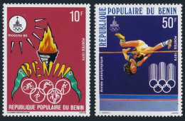 Benin 437-438, MNH. Mi 189-190. Olympics Moscow-1980.Pre-Olympic 1979,High Jump. - Benin - Dahomey (1960-...)