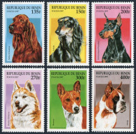 Benin 980-985, MNH. Mi 936-941. Dogs 1997: Irish Setter, Saluki, Pincher, Boxer, - Benin – Dahomey (1960-...)