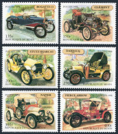 Benin 1101-1106,1107, MNH. Michel 950-955, 956 Bl.30. Antique Automobiles, 1998. - Benin – Dahomey (1960-...)