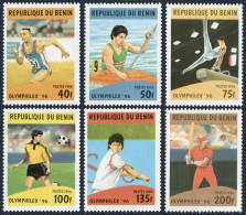 Benin 857-862,863,MNH. Mi 817-822,Bl.20. OLYMPHILEX-1996.Soccer,Basketball,Kayak - Bénin – Dahomey (1960-...)