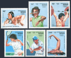 Benin 734-740, MNH. Michel 624-629,Bl.8. Pre-Olympics Atlanta-1996: Tennis,Polo, - Benin – Dahomey (1960-...)