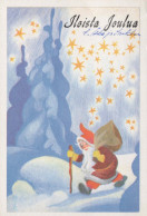 PAPÁ NOEL Feliz Año Navidad Vintage Tarjeta Postal CPSM #PAU587.A - Santa Claus
