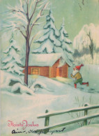 SANTA CLAUS Happy New Year Christmas Vintage Postcard CPSM #PAU541.A - Santa Claus