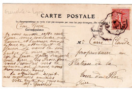 1905  C P  CAD  Convoyeur De GRENOBLE à LYON  Nvoyée à LA TOUR DU PIN - Cartas & Documentos