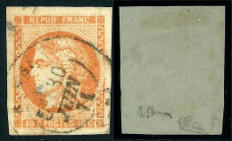 France N° 48 Obl. Càd T.17 "30 Juin 71" - Signé Calves/A.Brun - Cote 750 Euros - TTB Qualité - 1870 Uitgave Van Bordeaux