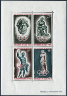 Burkina Faso C17a Sheet, MNH. Michel Bl.1. Olympics Tokyo-1964. Greek Sculptures - Burkina Faso (1984-...)