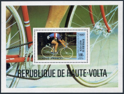 Burkina Faso C267, MNH. Mi Bl.56. Olympics Moscow-1980. Bicycling Winner Bondue. - Burkina Faso (1984-...)