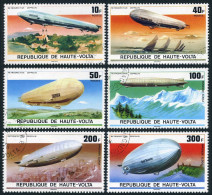 Burkina Faso 395-397,C234-C236,CTO.Michel 625-630. Zeppelin,75th Ann.1976. - Burkina Faso (1984-...)