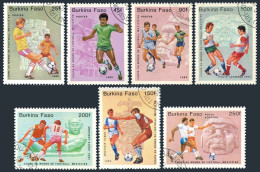 Burkina Faso 681-687, CTO. Michel 988-994. World Soccer Cup Mexico-1986. 1983. - Burkina Faso (1984-...)