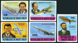 Burkina Faso 462-466 Imperf,MNH.Mi 706B-710B. History Of Aviation 1978.Concorde, - Burkina Faso (1984-...)