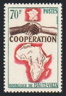 Burkina Faso 134, MNH. Michel 154. Cooperation, 1964. Map Of Africa. - Burkina Faso (1984-...)