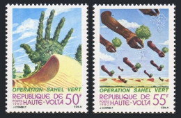 Burkina Faso 539-540, MNH. Michel 793-794. Operation Green Sahel, 1980. - Burkina Faso (1984-...)