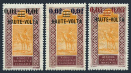 Burkina Faso 29-31, MNH. Mi 23-25. Camel & Rider, Overprinted, New Value 1922.  - Burkina Faso (1984-...)