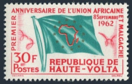 Burkina Faso 106, MNH. Michel 111. African-Malagasy Union, 1962 .Flag. - Burkina Faso (1984-...)