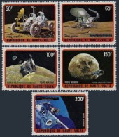 Burkina Faso C135-C139, C140, MNH. Michel 427-431,Bl.11. Moon Exploration, 1973. - Burkina Faso (1984-...)