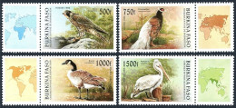Burkina Faso 1087-1090, MNH. Michel 1406-1409. Birds 1996: Falcon, Pelican, - Burkina Faso (1984-...)
